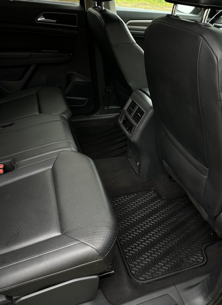 Clean rear seats and floor mats after interior detailing